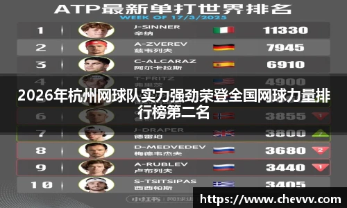 2026年杭州网球队实力强劲荣登全国网球力量排行榜第二名